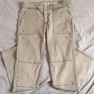 American Eagle, amy green jeggings.